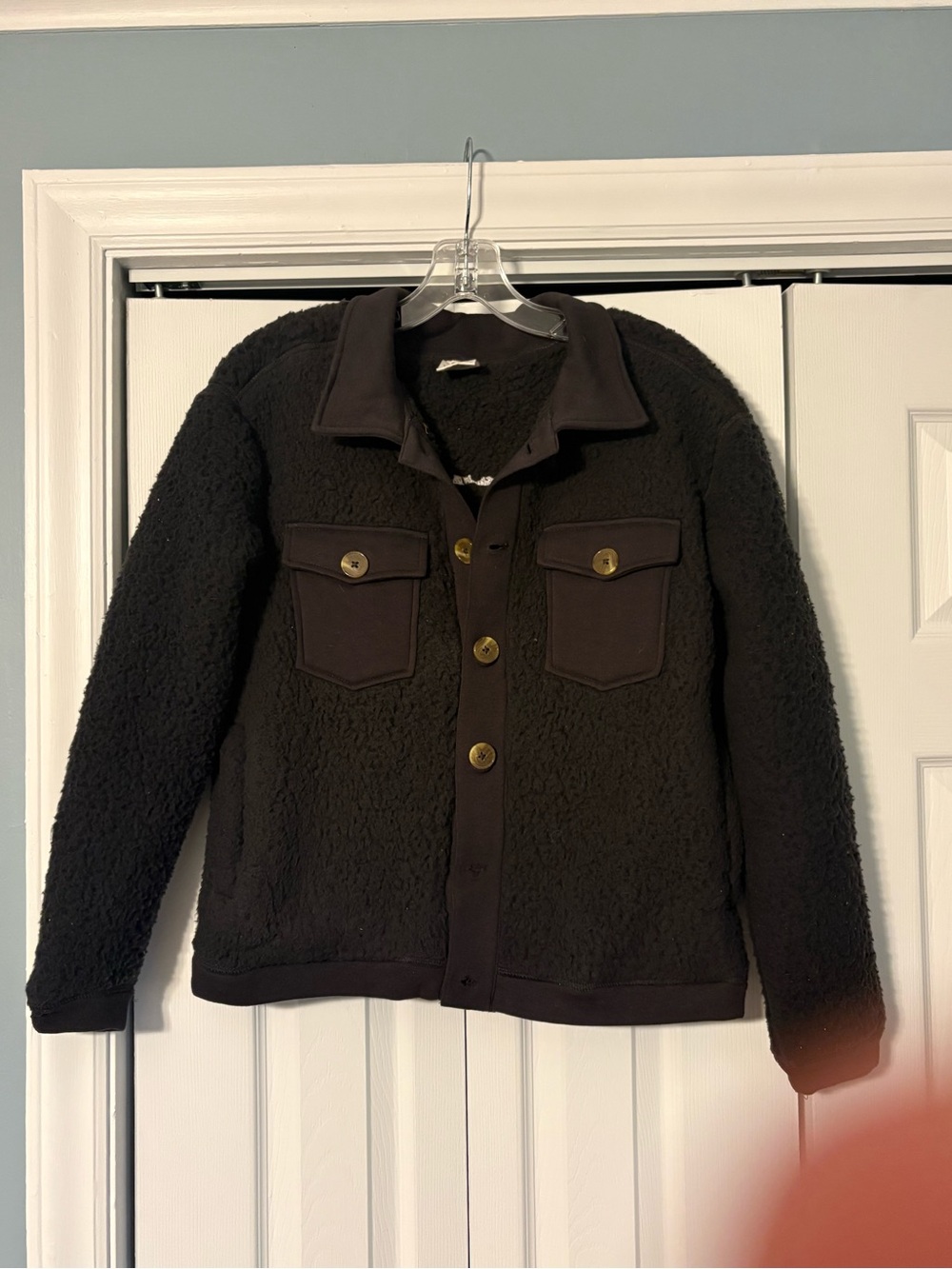 The Black Dog Black Sherpa Shacket
